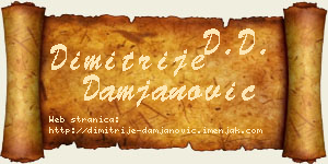 Dimitrije Damjanović vizit kartica
